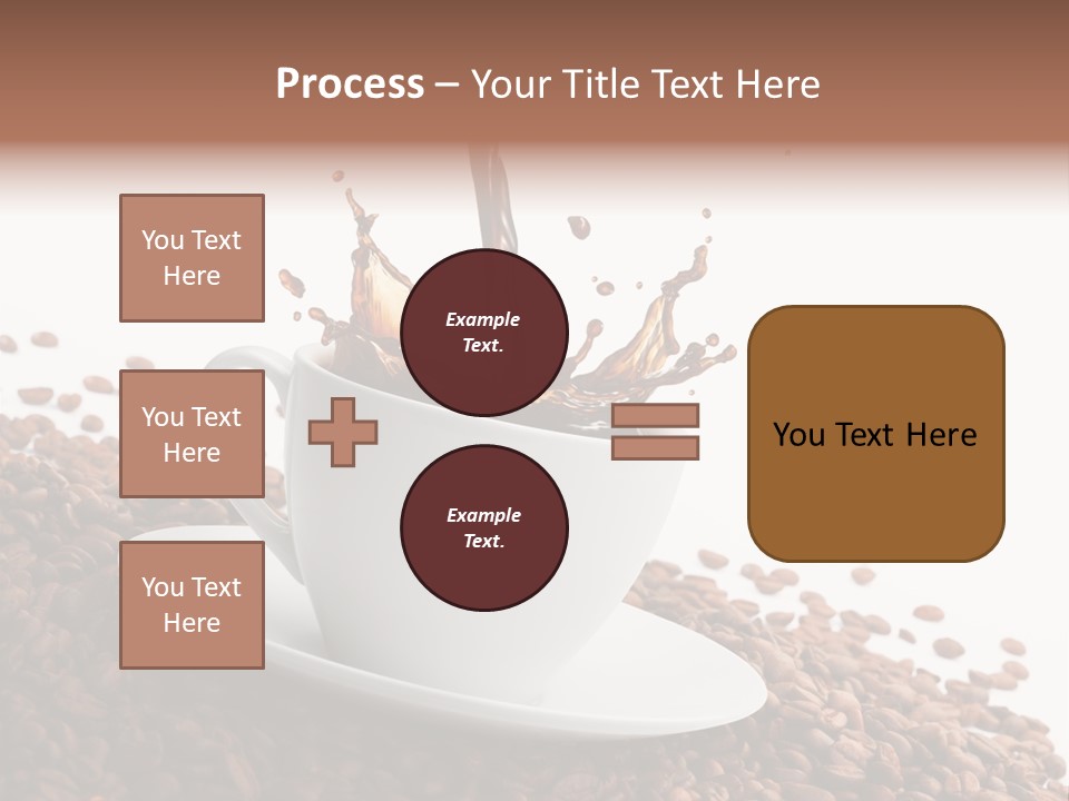 White Background Saucer Cup PowerPoint Template