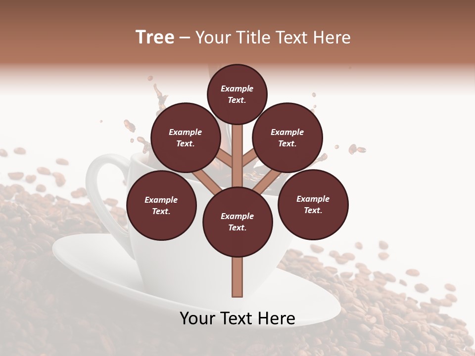 White Background Saucer Cup PowerPoint Template