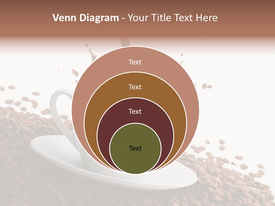 White Background Saucer Cup PowerPoint Template