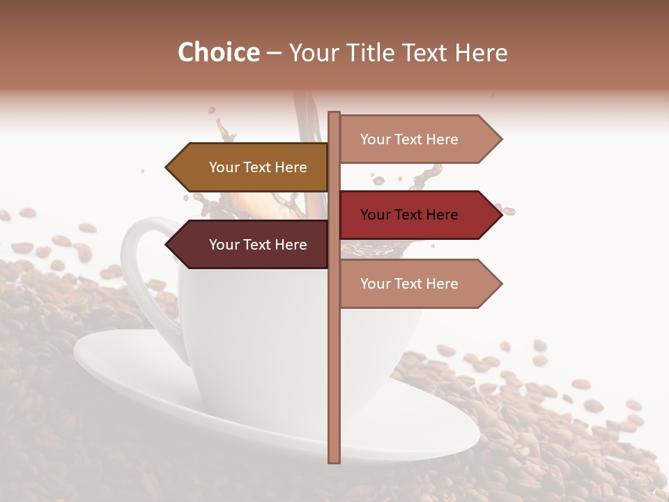 White Background Saucer Cup PowerPoint Template