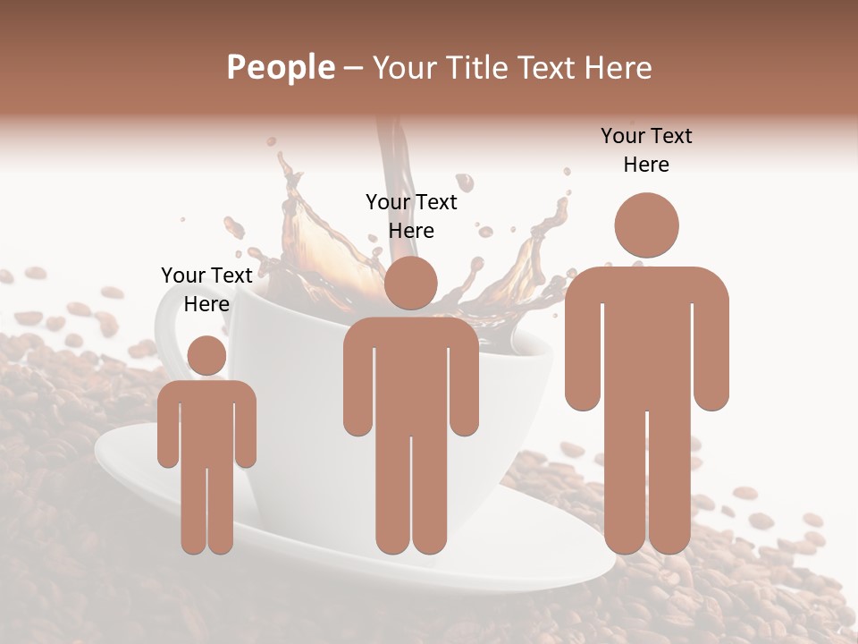 White Background Saucer Cup PowerPoint Template