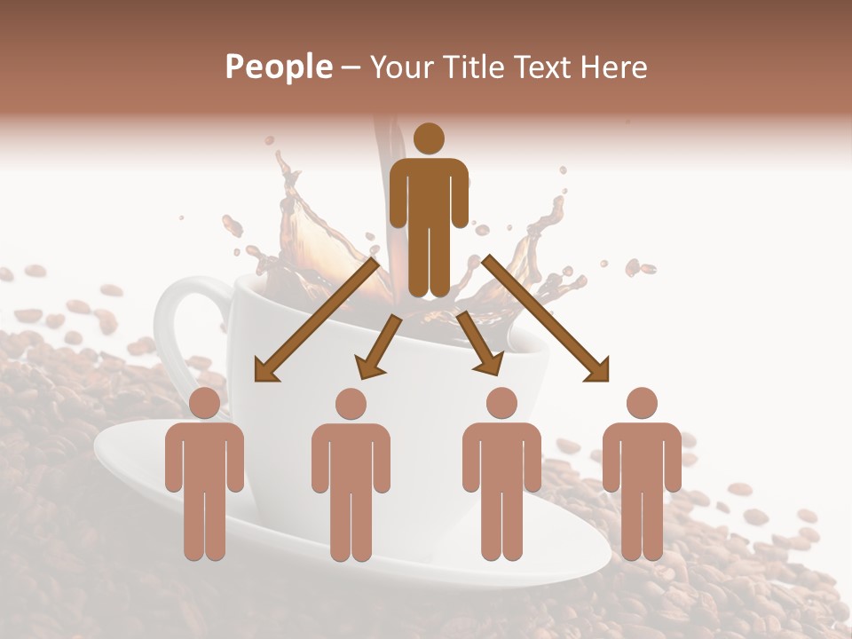 White Background Saucer Cup PowerPoint Template