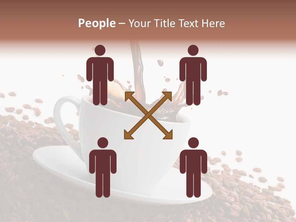 White Background Saucer Cup PowerPoint Template