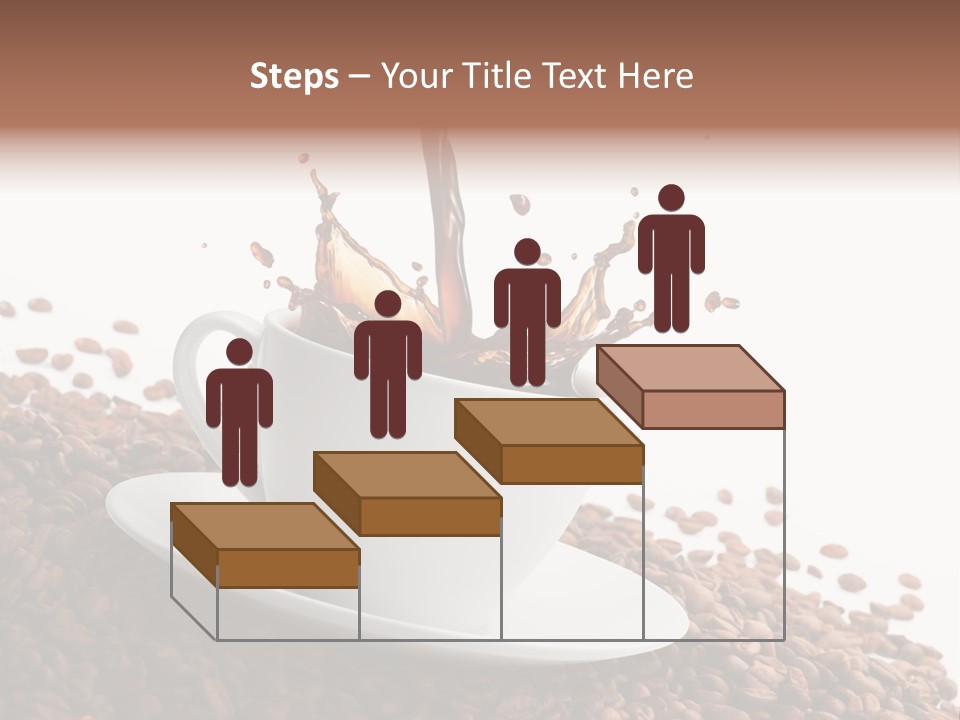 White Background Saucer Cup PowerPoint Template