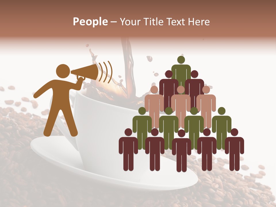 White Background Saucer Cup PowerPoint Template