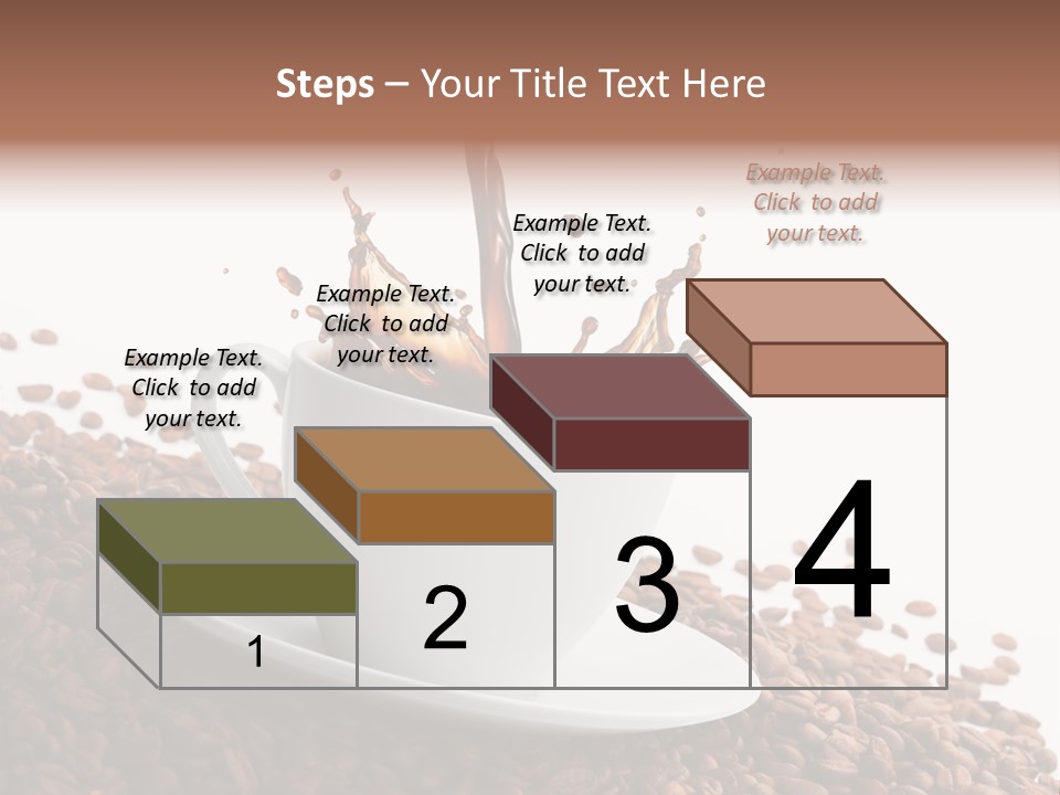 White Background Saucer Cup PowerPoint Template