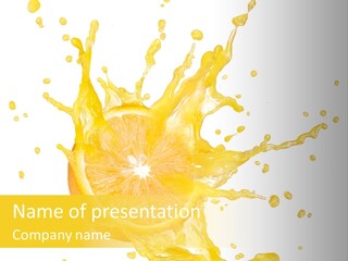 Drink Isolated Fruit PowerPoint Template