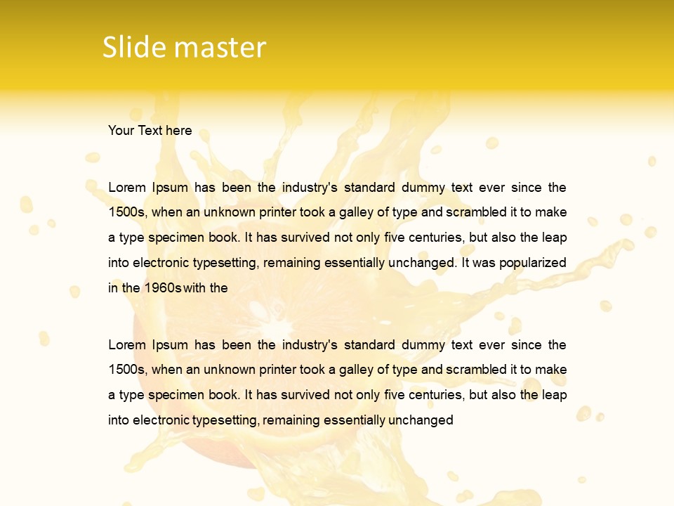 Drink Isolated Fruit PowerPoint Template