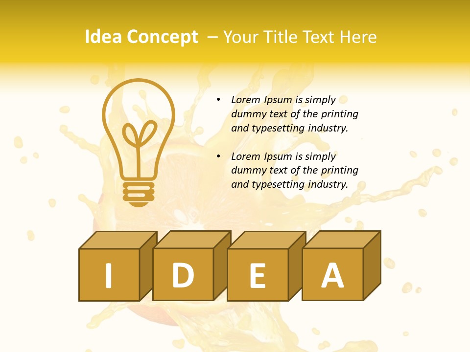 Drink Isolated Fruit PowerPoint Template