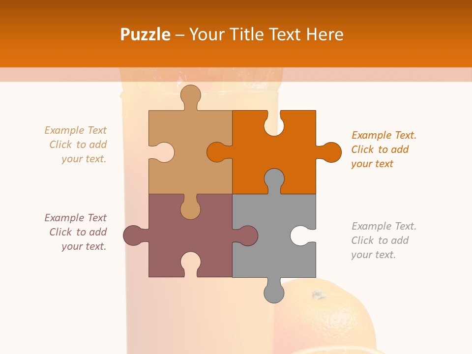 Orange Orange Juice Fresh PowerPoint Template