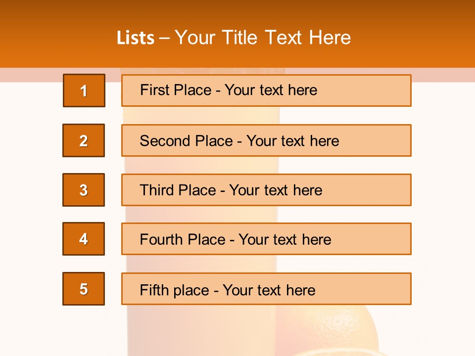 Orange Orange Juice Fresh PowerPoint Template