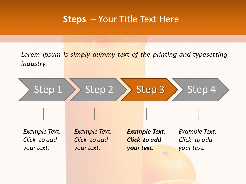 Orange Orange Juice Fresh PowerPoint Template