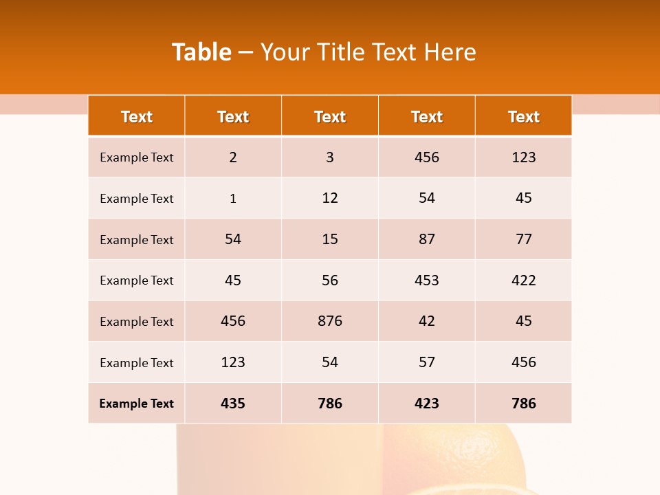 Orange Orange Juice Fresh PowerPoint Template