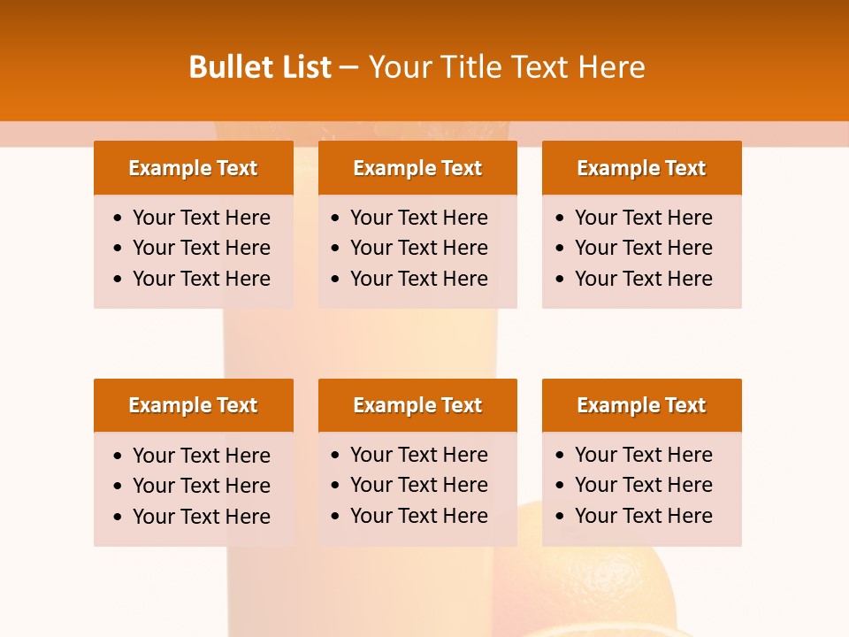 Orange Orange Juice Fresh PowerPoint Template