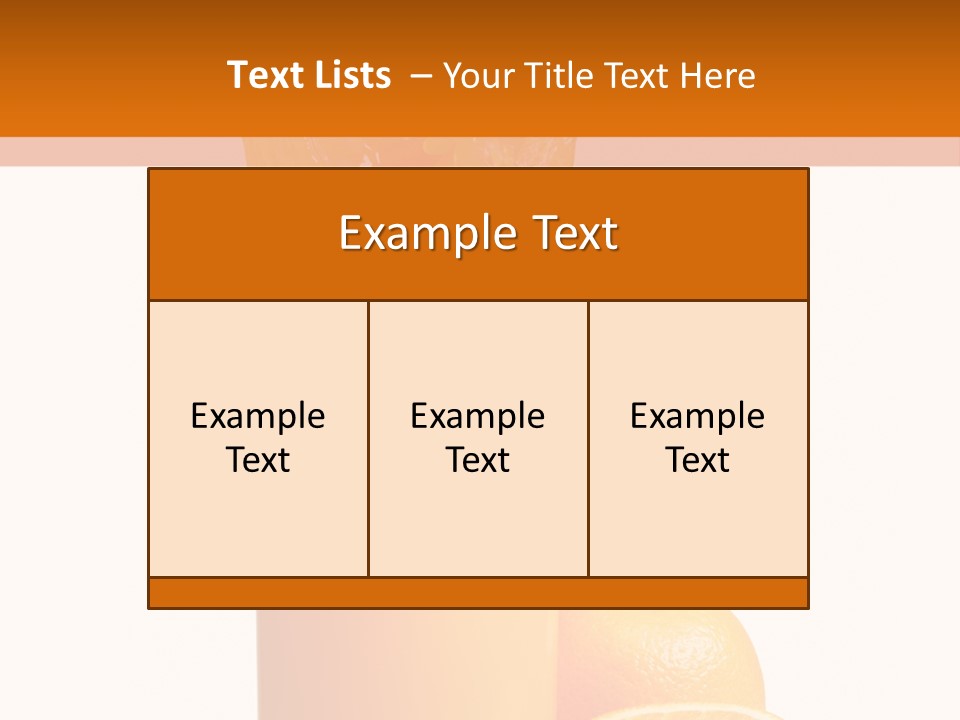 Orange Orange Juice Fresh PowerPoint Template
