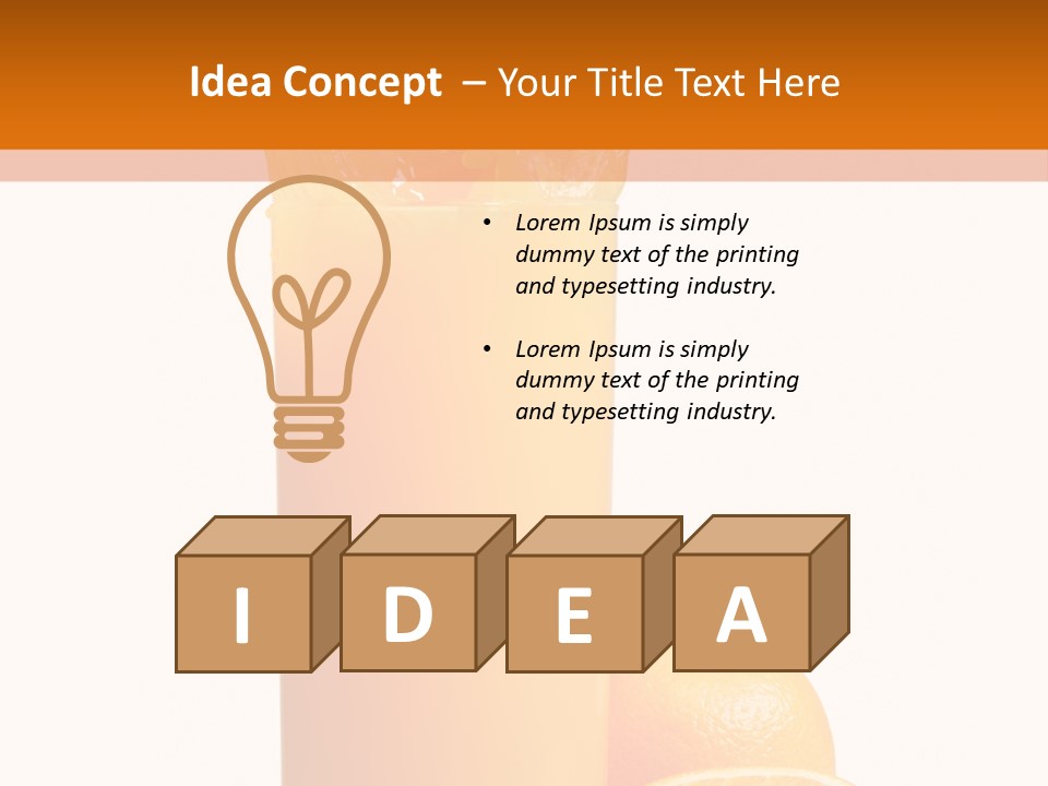 Orange Orange Juice Fresh PowerPoint Template
