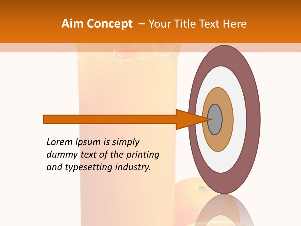 Orange Orange Juice Fresh PowerPoint Template