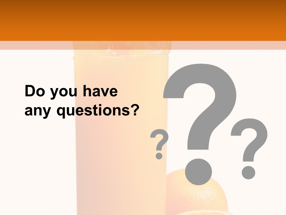 Orange Orange Juice Fresh PowerPoint Template