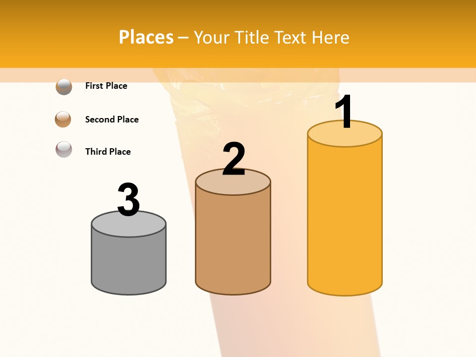 Orange Isolated Orange Juice PowerPoint Template