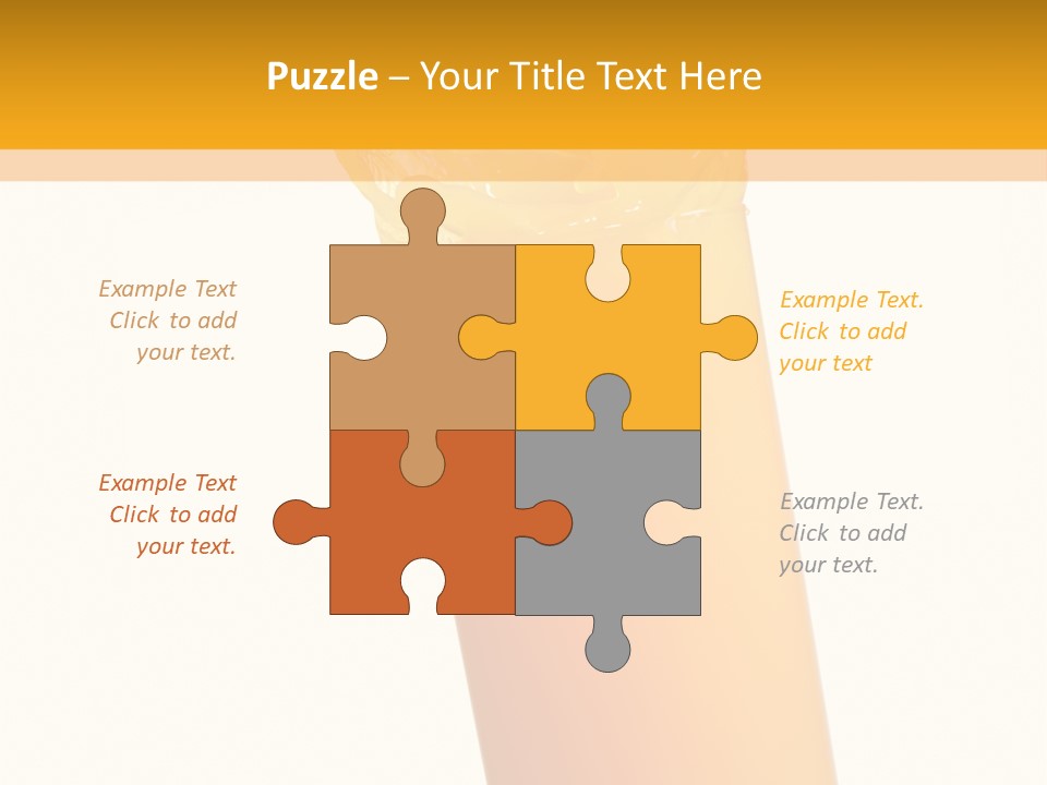 Orange Isolated Orange Juice PowerPoint Template