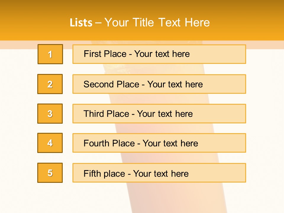 Orange Isolated Orange Juice PowerPoint Template