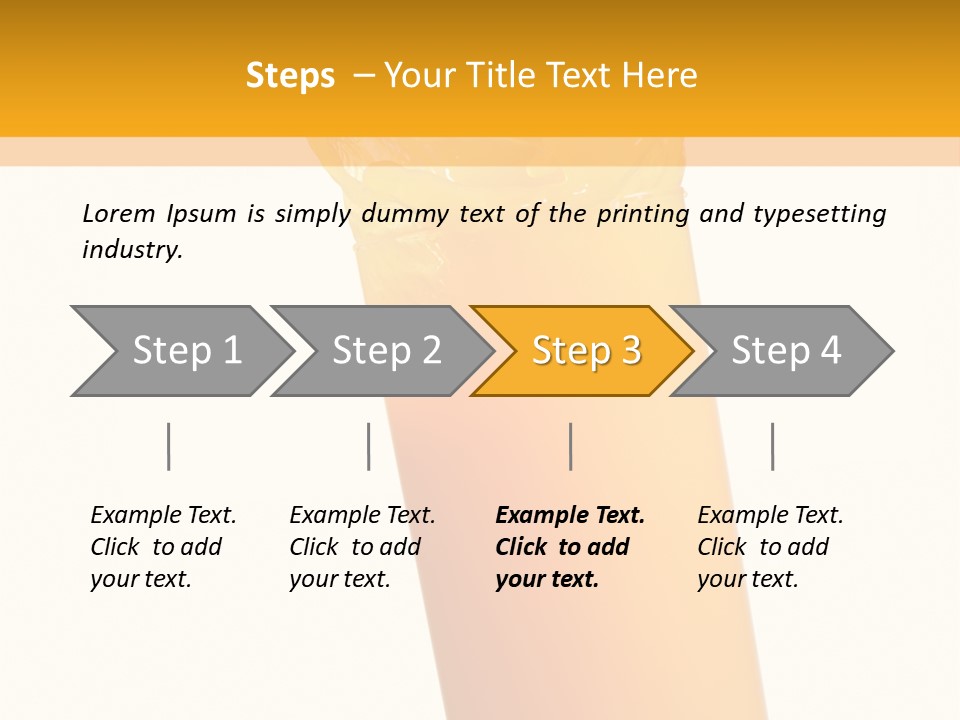 Orange Isolated Orange Juice PowerPoint Template