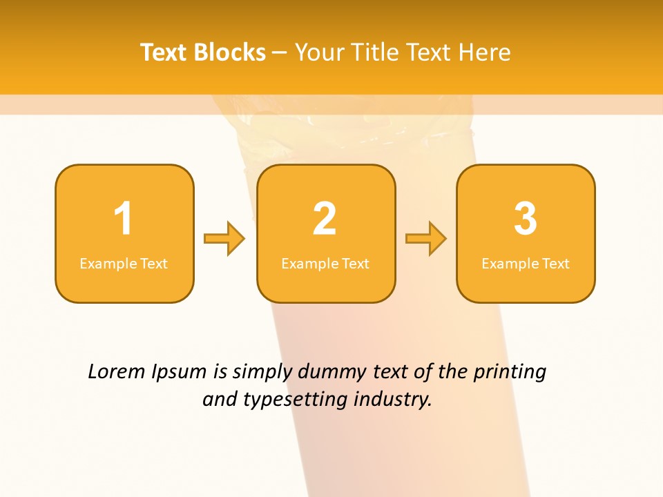 Orange Isolated Orange Juice PowerPoint Template