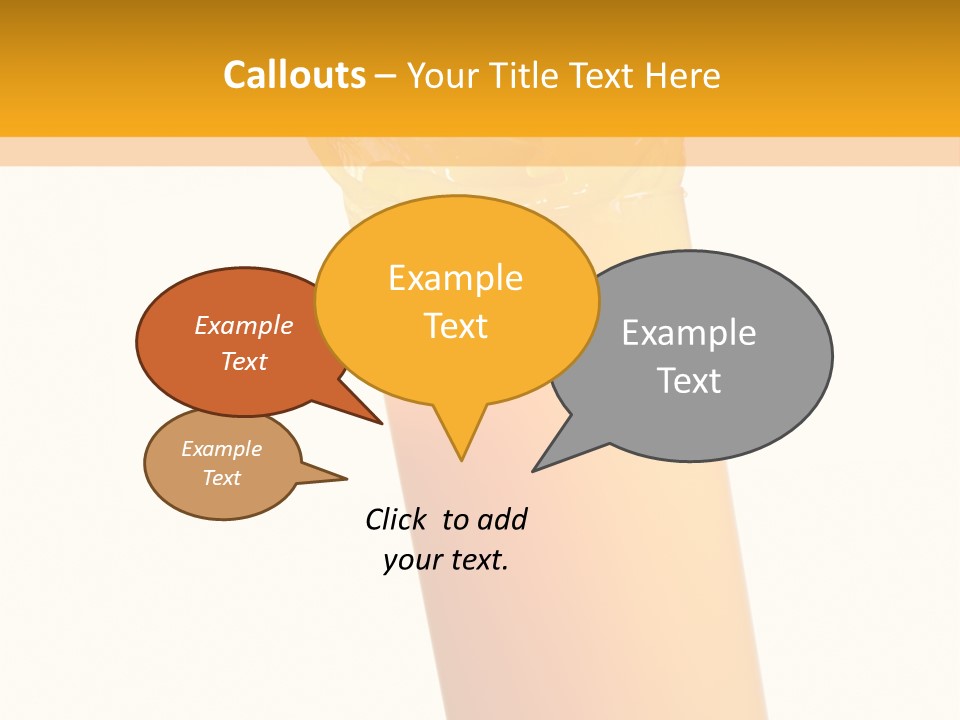 Orange Isolated Orange Juice PowerPoint Template