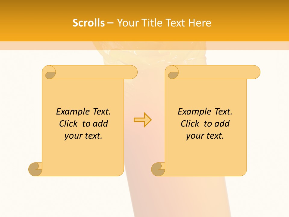 Orange Isolated Orange Juice PowerPoint Template