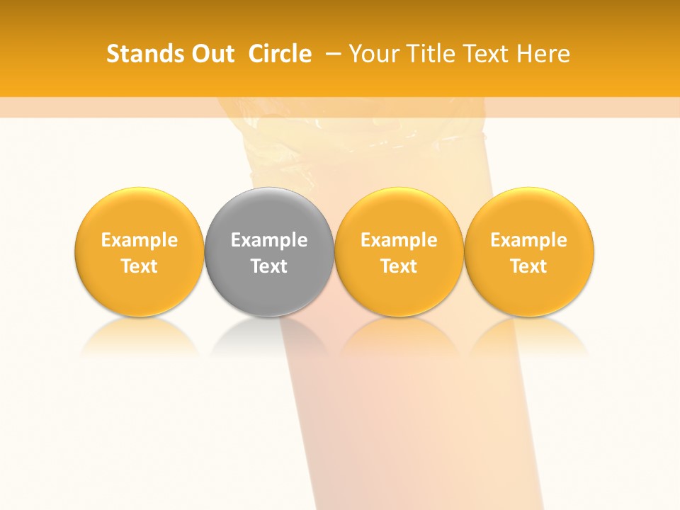 Orange Isolated Orange Juice PowerPoint Template