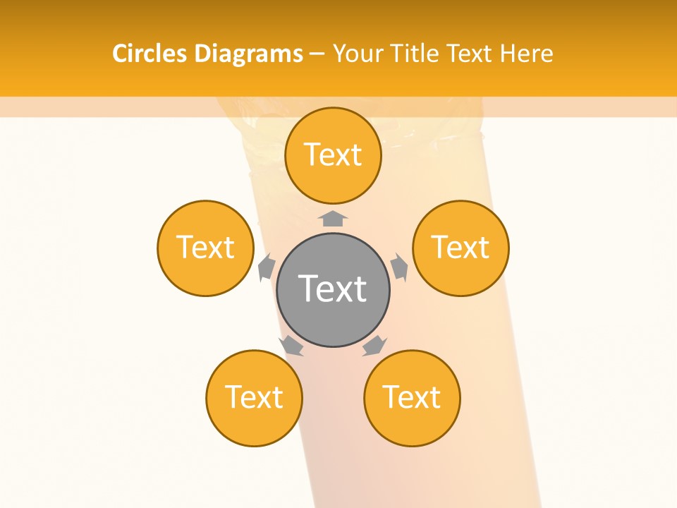 Orange Isolated Orange Juice PowerPoint Template