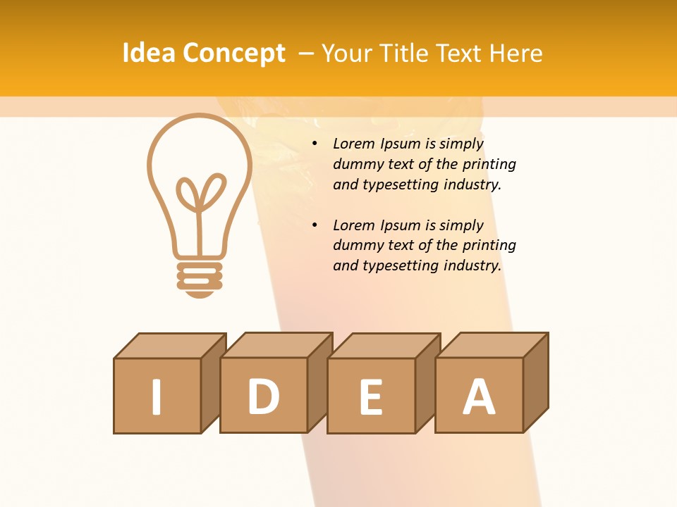 Orange Isolated Orange Juice PowerPoint Template
