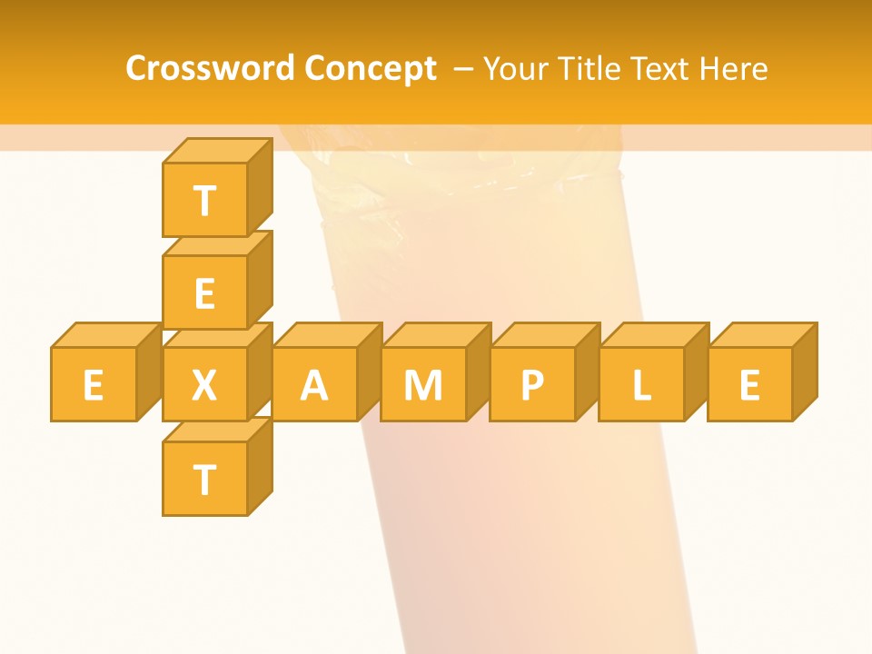 Orange Isolated Orange Juice PowerPoint Template