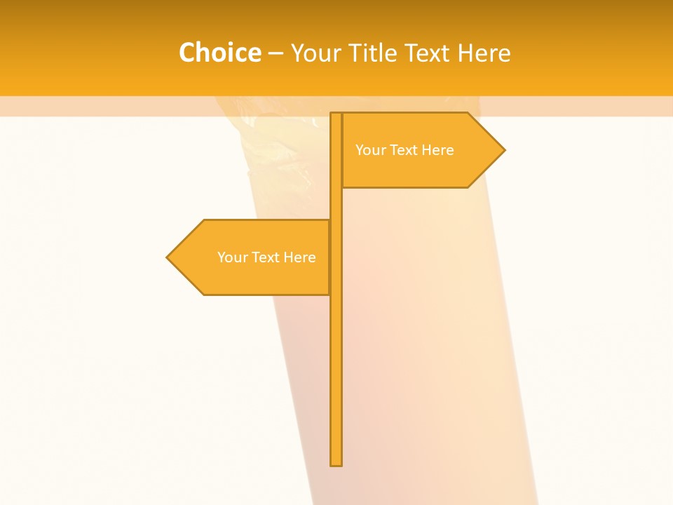Orange Isolated Orange Juice PowerPoint Template