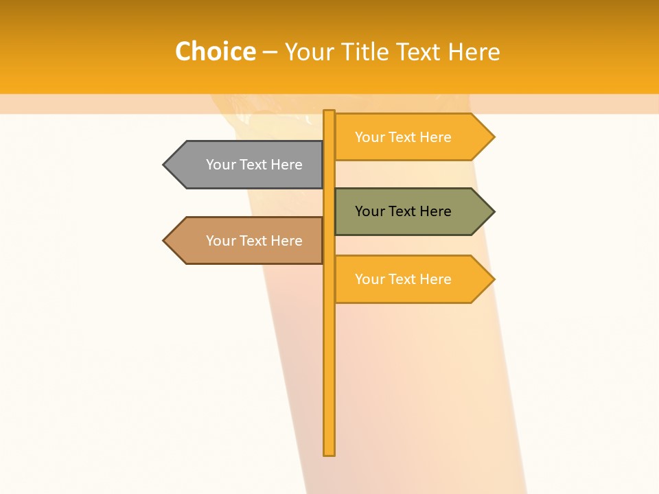 Orange Isolated Orange Juice PowerPoint Template