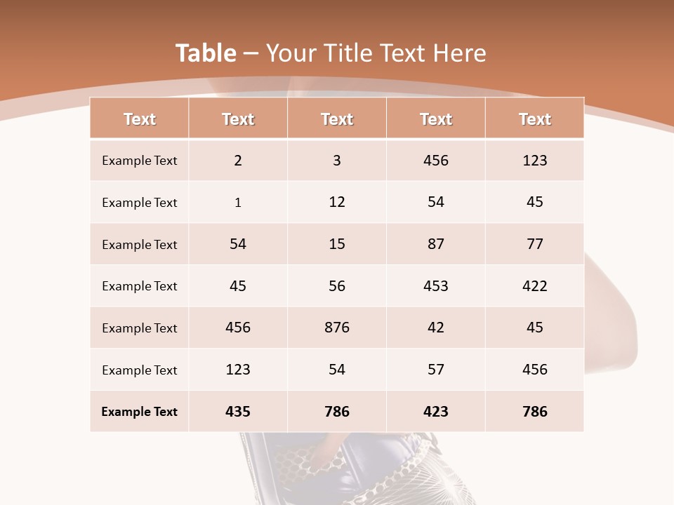 Cup High Leggings PowerPoint Template