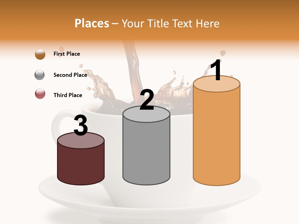 Liquid Isolated Coffee Cup PowerPoint Template