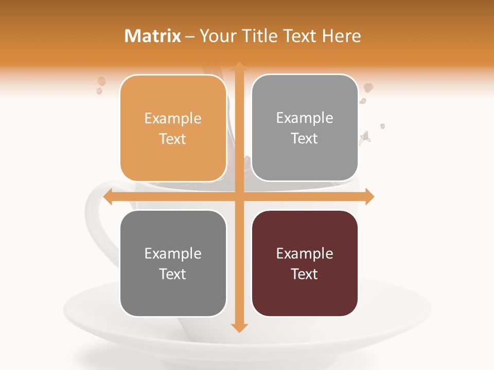 Liquid Isolated Coffee Cup PowerPoint Template