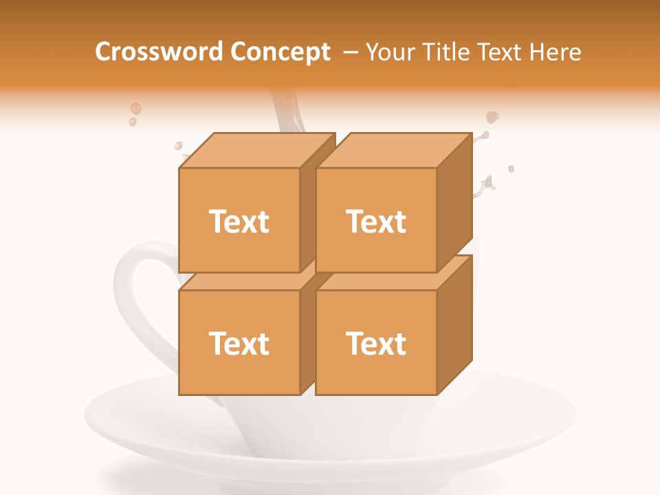 Liquid Isolated Coffee Cup PowerPoint Template