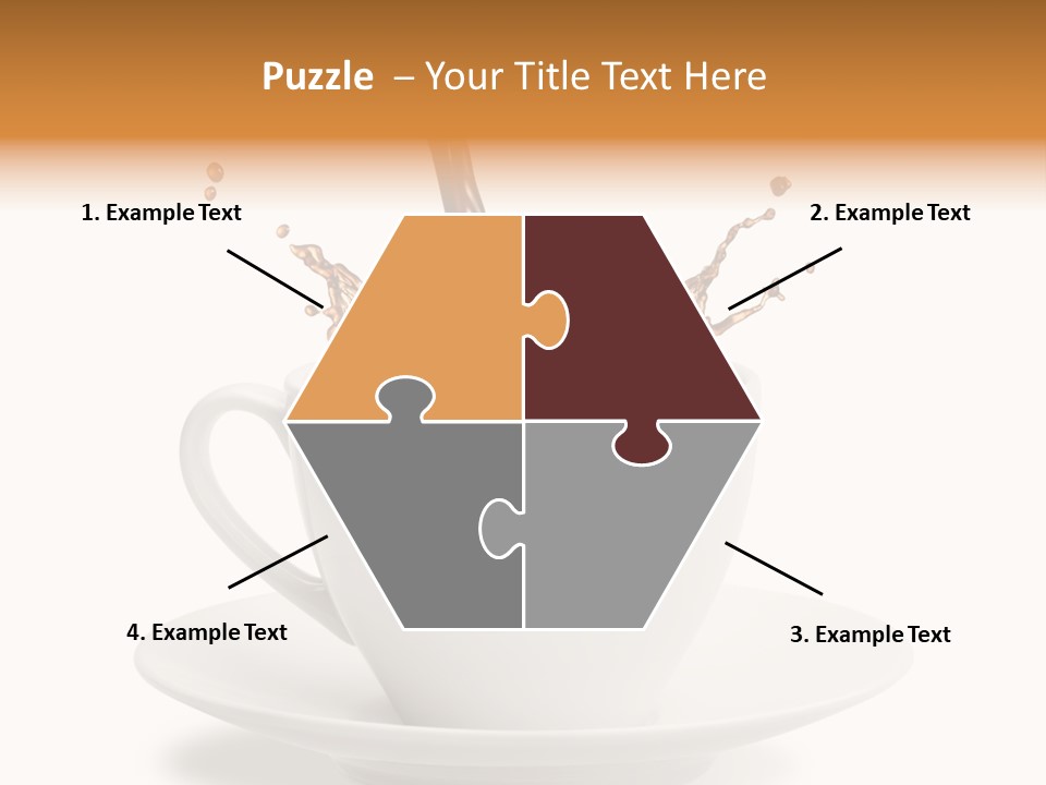 Liquid Isolated Coffee Cup PowerPoint Template