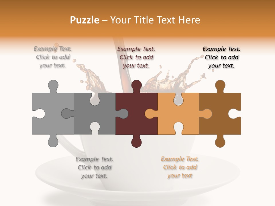 Liquid Isolated Coffee Cup PowerPoint Template