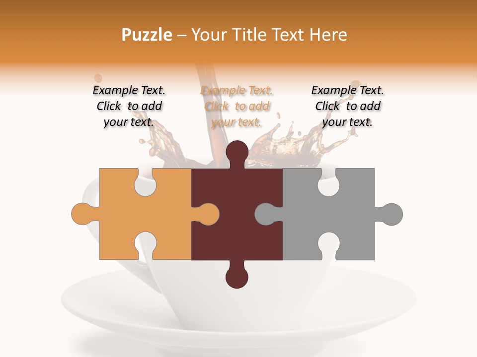 Liquid Isolated Coffee Cup PowerPoint Template