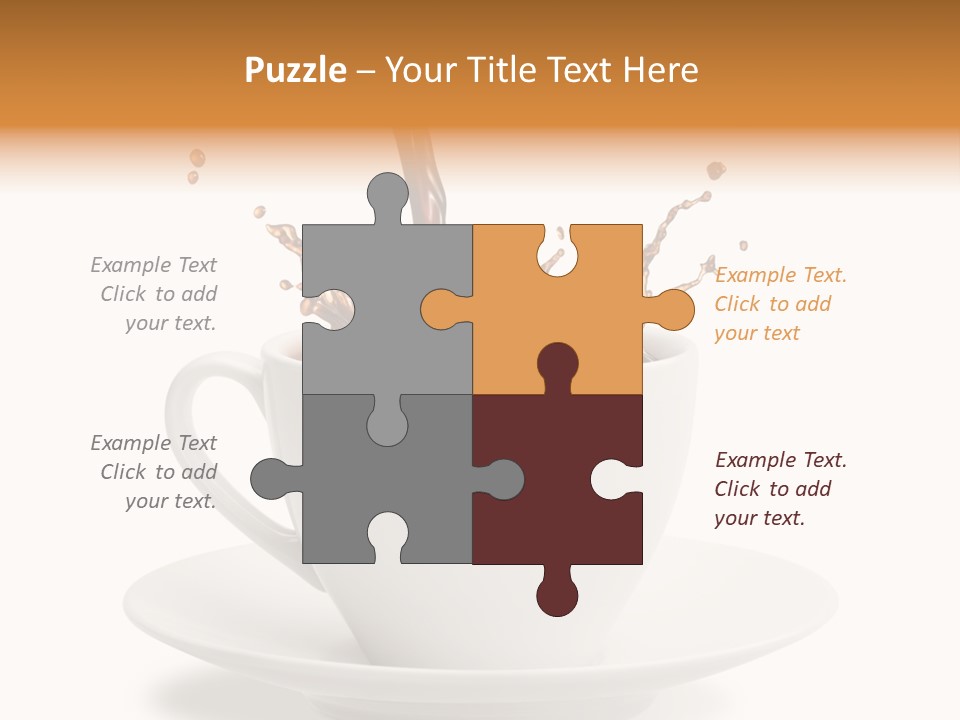 Liquid Isolated Coffee Cup PowerPoint Template