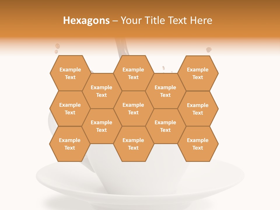 Liquid Isolated Coffee Cup PowerPoint Template