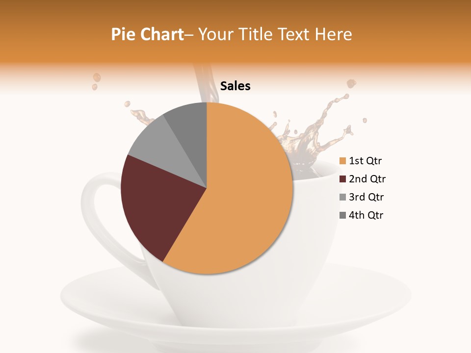 Liquid Isolated Coffee Cup PowerPoint Template