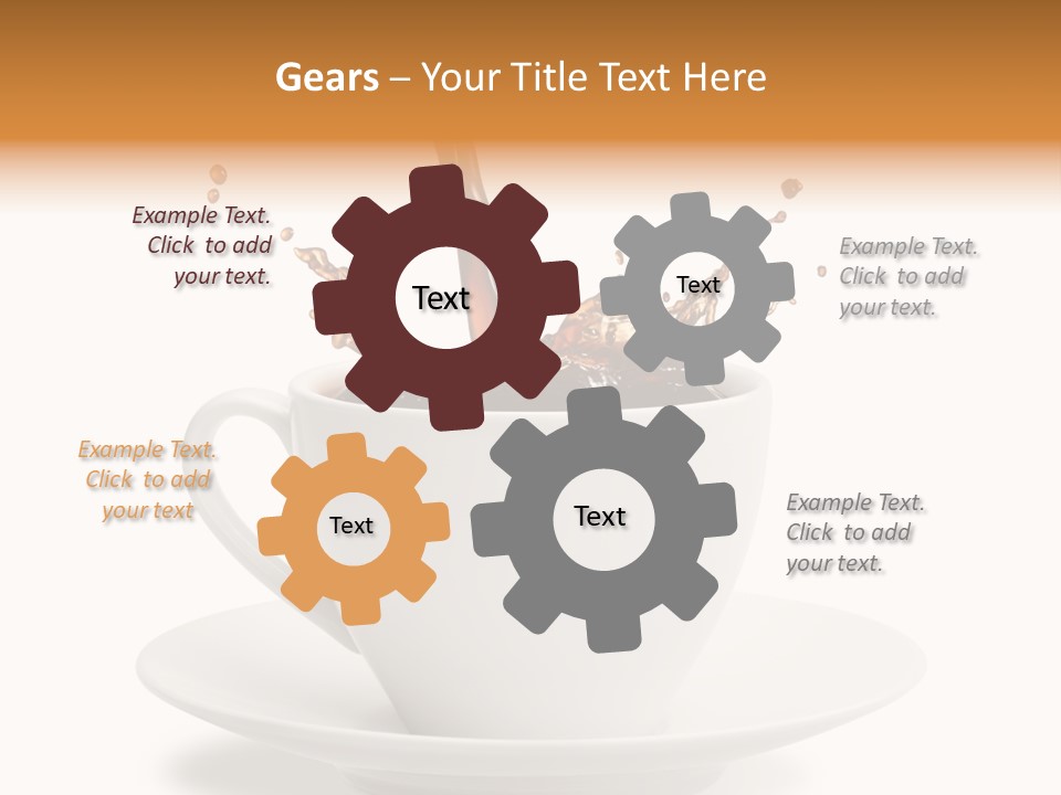 Liquid Isolated Coffee Cup PowerPoint Template