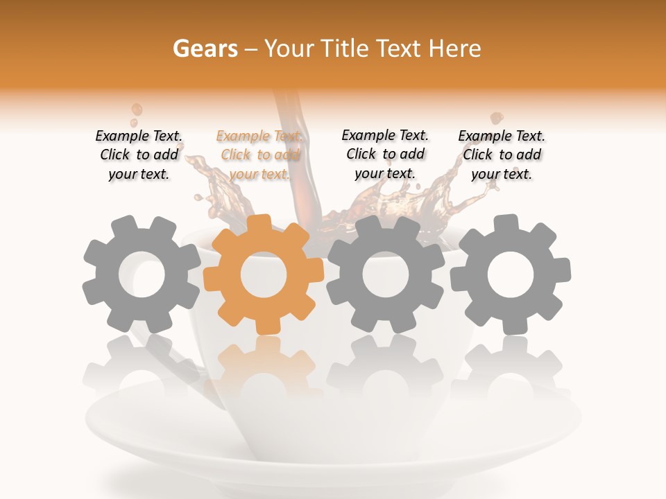 Liquid Isolated Coffee Cup PowerPoint Template