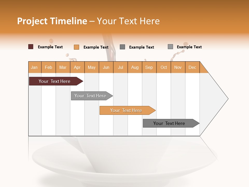 Liquid Isolated Coffee Cup PowerPoint Template