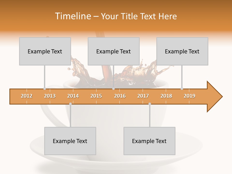Liquid Isolated Coffee Cup PowerPoint Template