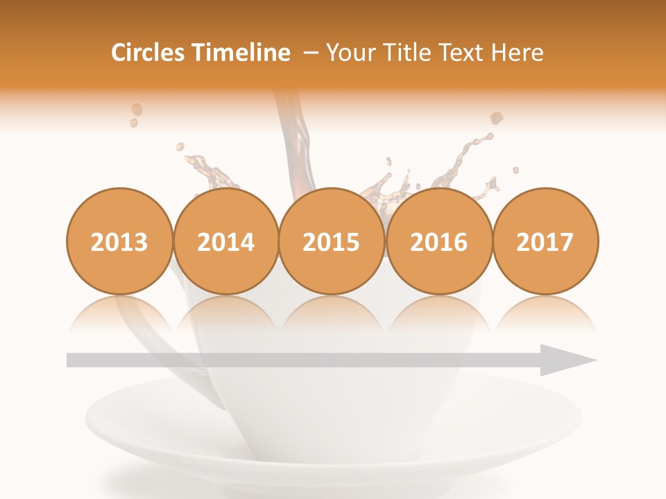 Liquid Isolated Coffee Cup PowerPoint Template